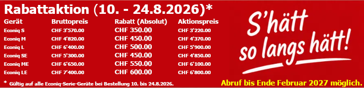 Rabattaktion 10.–24. August 2026